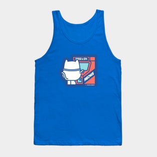 Blue and Red Arcade Cat Tank Top